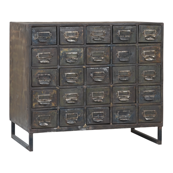 Chest of drawers iron