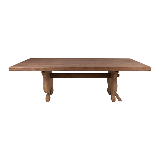 Dining table wood 245x107x76 sideview