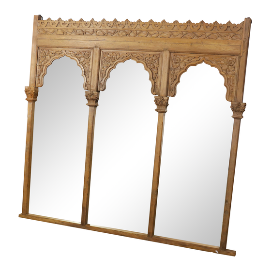 Mirror arch wood carving