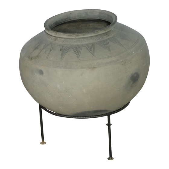 Pot clay on stand