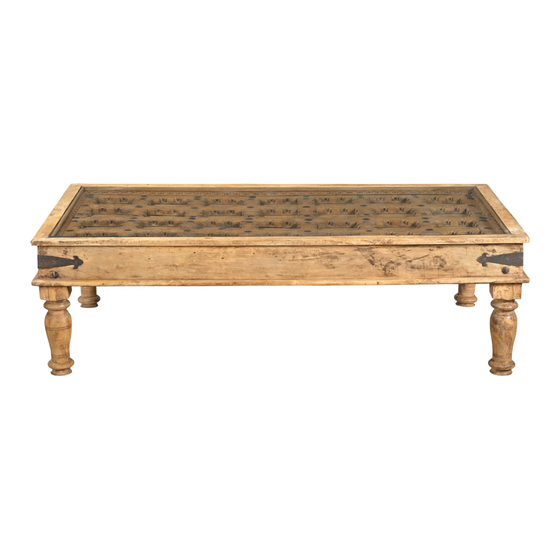 Coffee table wood pattern sideview