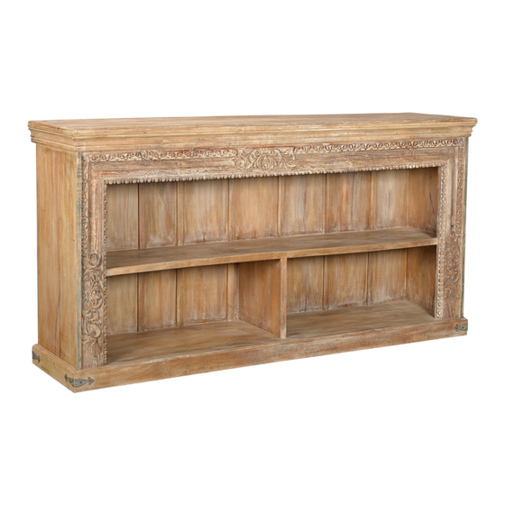 Sideboard wood carved 3 compartments
