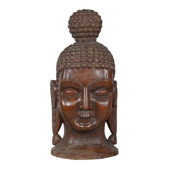 Buddha head wood