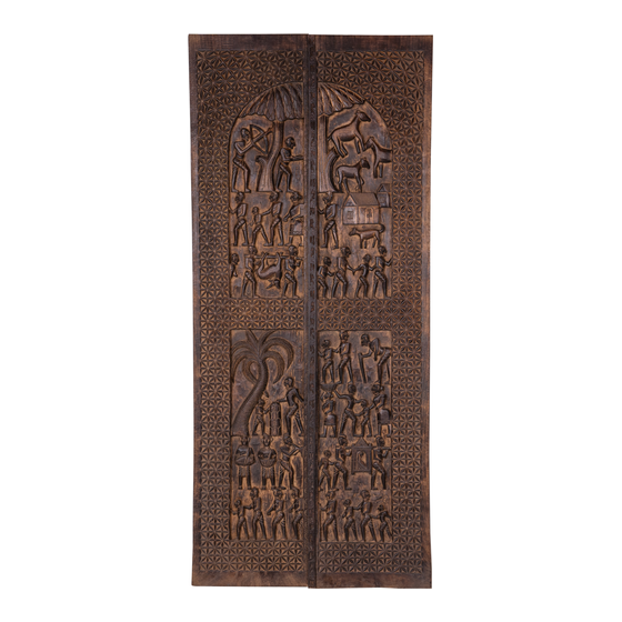 Door wood carved 79x8x182