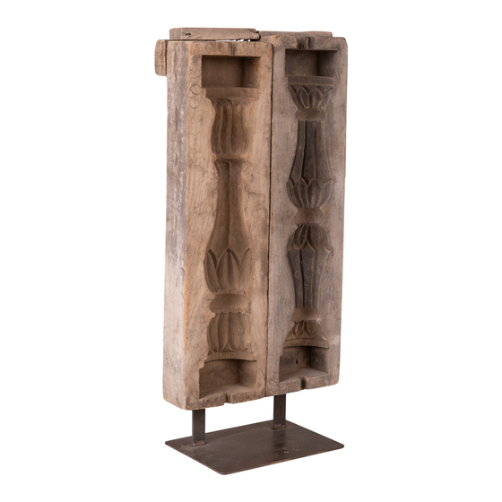 Mold wood on stand 25x25x77 sideview