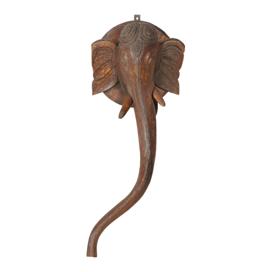 Elephant wood carved 45x35x113