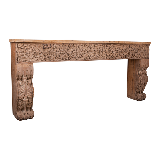 Counter wood carved