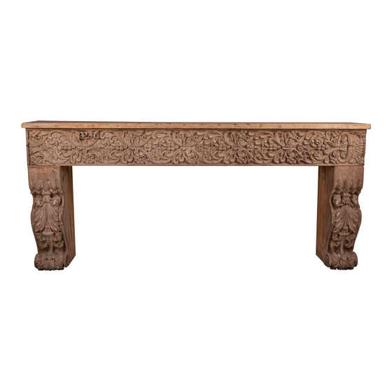 Counter wood carved sideview