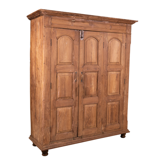 Cabinet wood teak roze 2drs 155x52x161