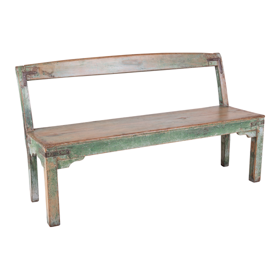 Bench wood green 150x43x84