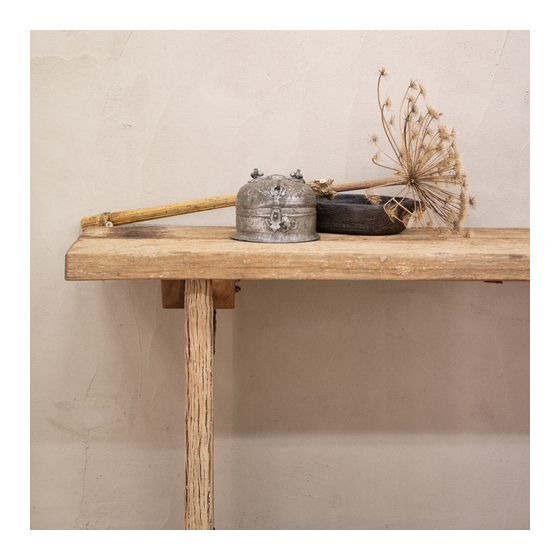 Console table wood 187x54x92 sideview