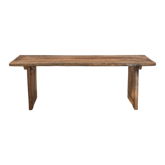 Dining table wood 243x89x77 sideview