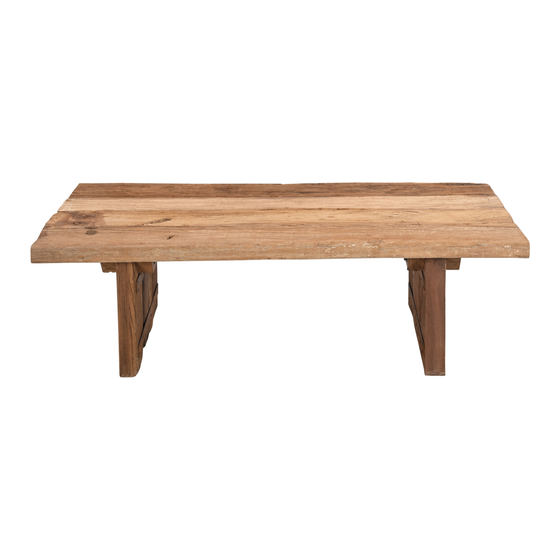 Coffee table wood 157x84x45 sideview