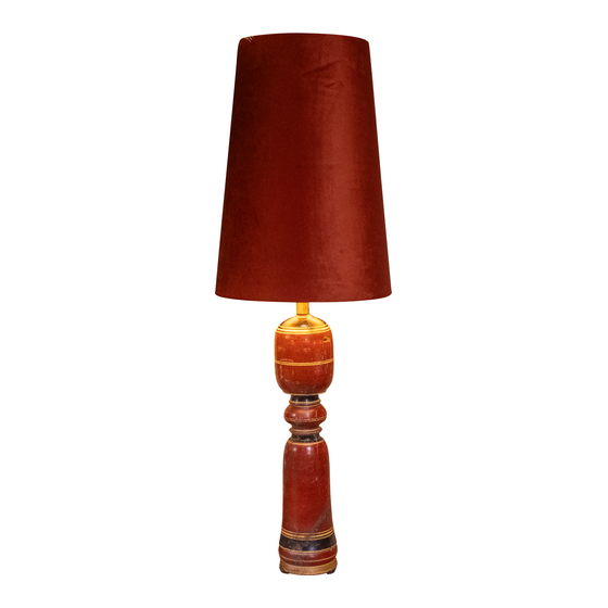 Lampvoet hout rood