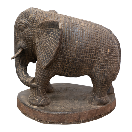 Olifant hout snijwerk sideview
