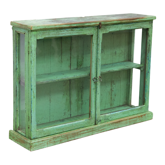Hanging cabinet glass green 2drs