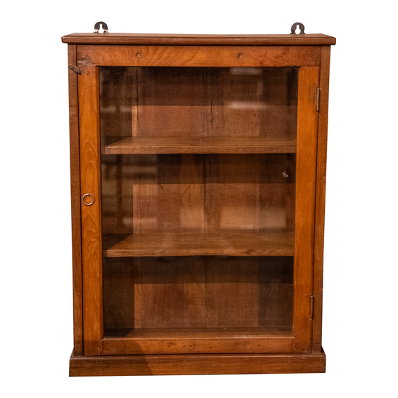Hanging cabinet wood brown 62x22x81 sideview