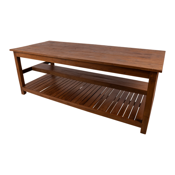 Kitchen table wood teak 244x103x91