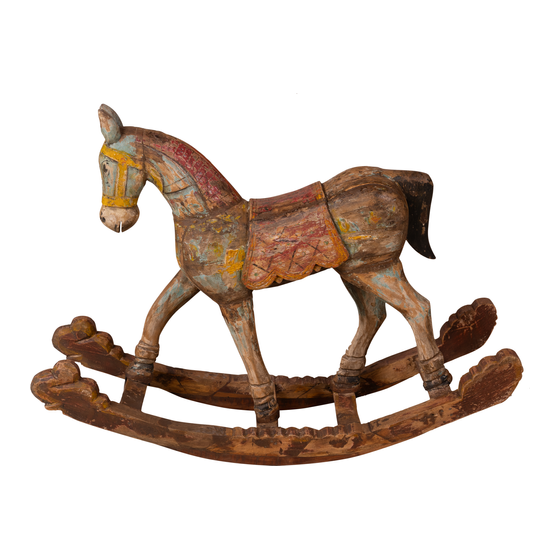 Rocking horse wood 112x29x71 sideview