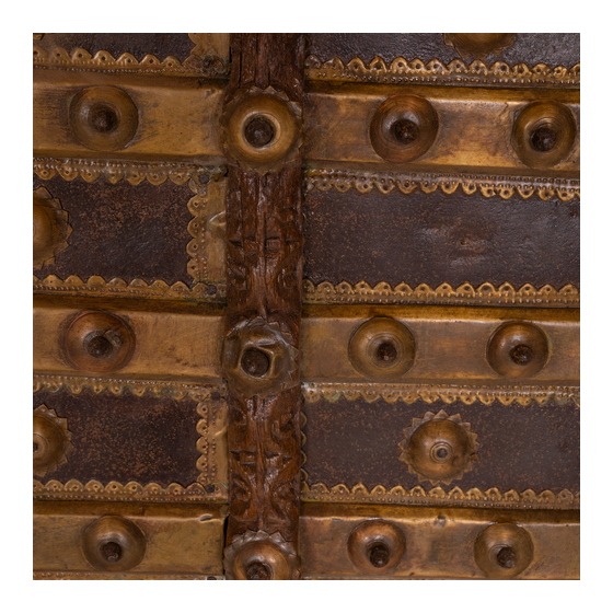 Wandpaneel hout met brass 38x62x2 sideview