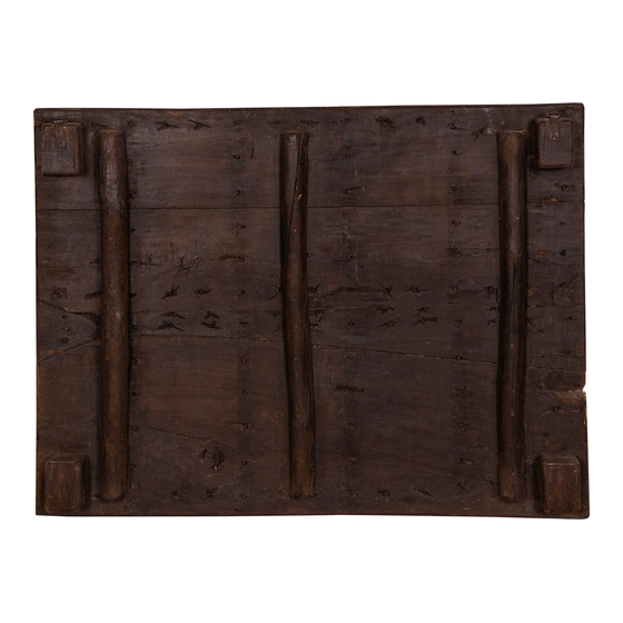 Paneel hout beschilderd 120x10x90 sideview