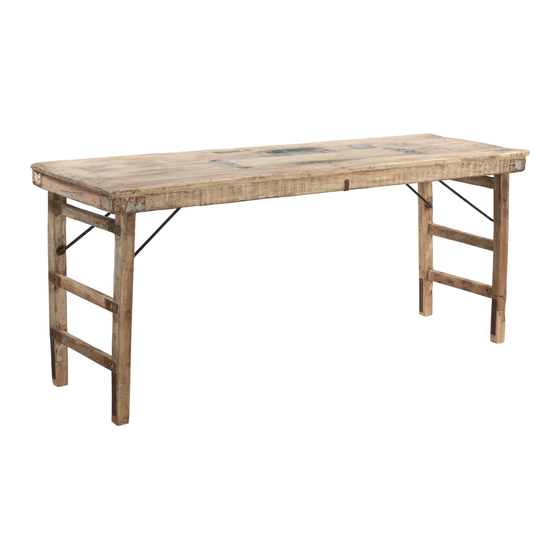 Market table wood bleached