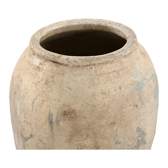 Pot clay blue sideview