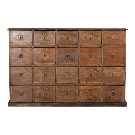 Chest of drawers wood 175x23x117 sideview