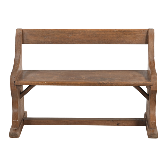 Bench wood 84x37x60 sideview
