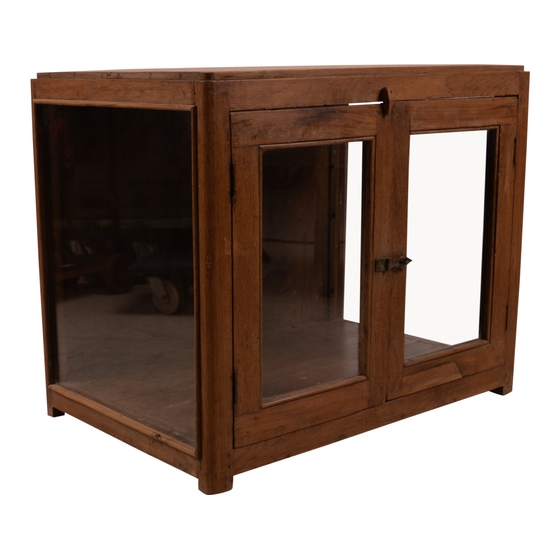 Glass cabinet wood 2drs