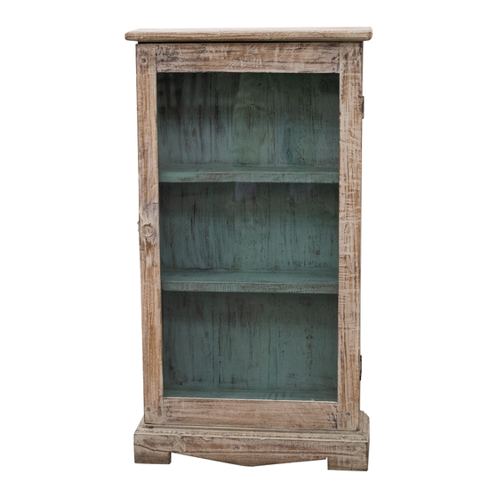 Hanging cabinet wood white 33x45x11 sideview