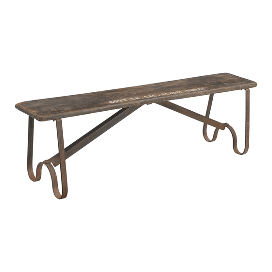 Bench iron with wooden seat 151x30x46