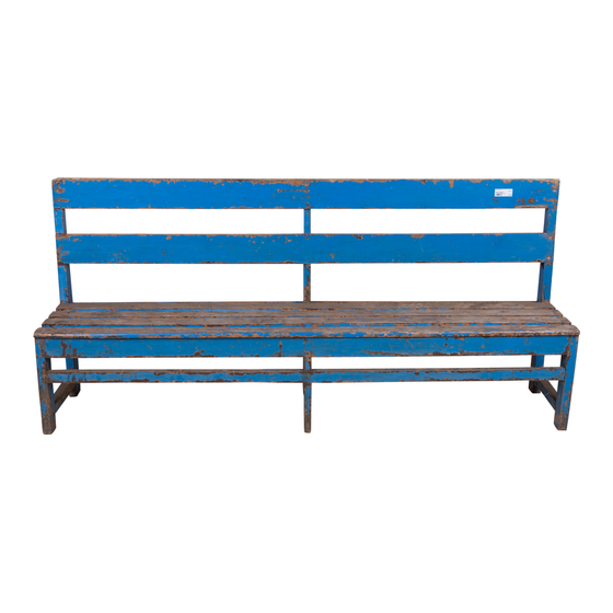 Wooden bench sideview