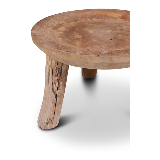 Side Table 3 Legs O55 60 High 38cm Wood, 3 Leg Round Side Table