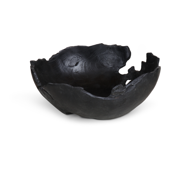 Bowl wood black worn edge  ±40x40
