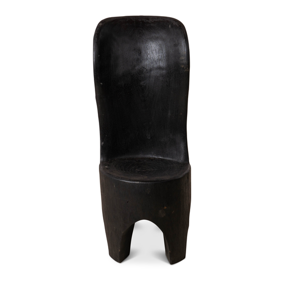 Chair wood black sideview