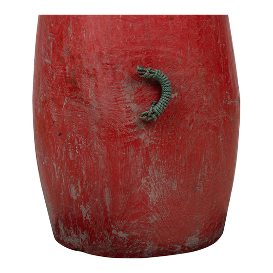 Vase drum wood large sideview
