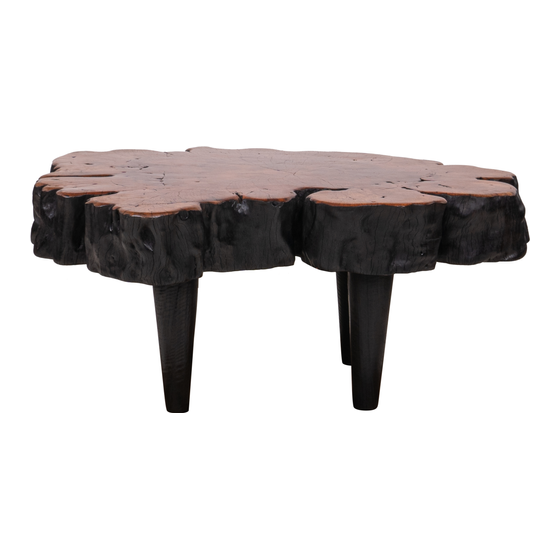 Coffee table lychee black sideview