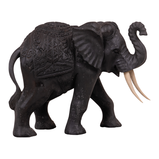 Olifant hout zwart sideview