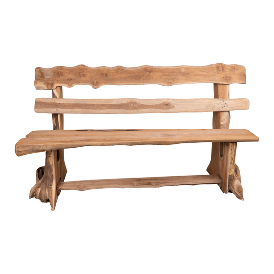 Bench root wood sideview