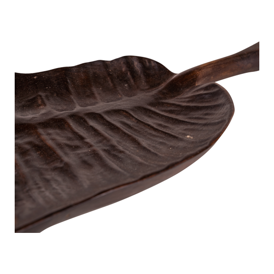 Bowl wood leaf sideview