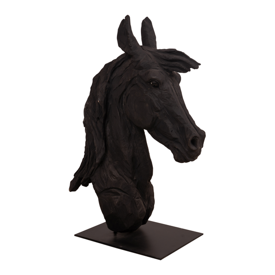 Horse head on stand