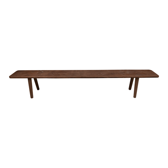 Bench wood 270x33x45 sideview