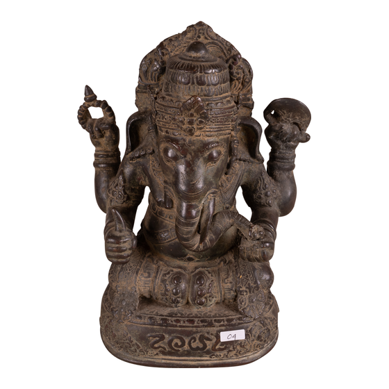 Ganesh bronze sideview