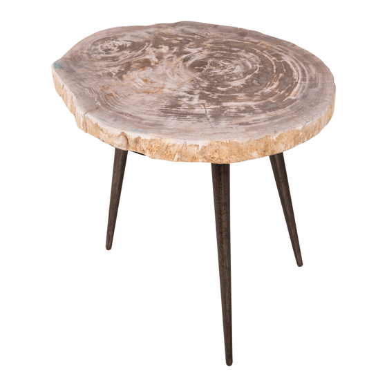 Side table Petrified wood 25kg sideview