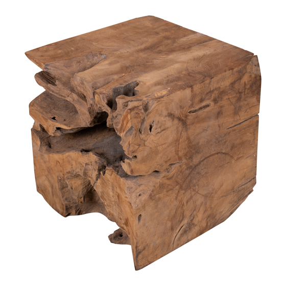 Stool wood 40x40x40 sideview