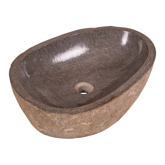 Sink stone 50cm sideview