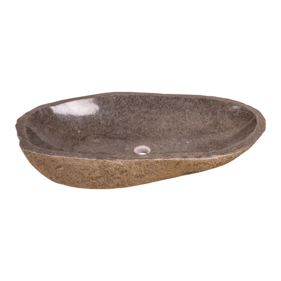 Sink stone 100cm sideview