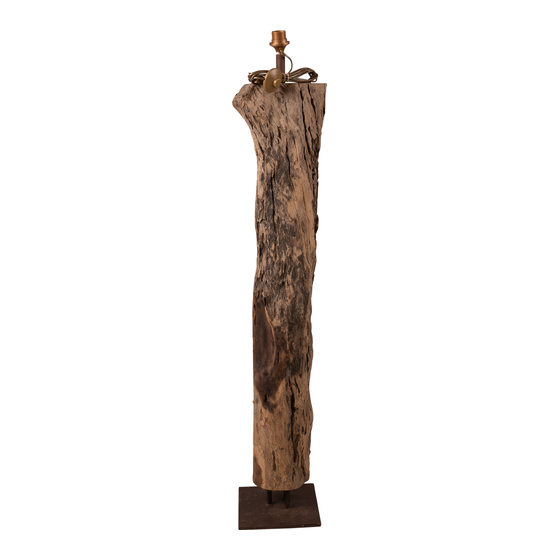 Vloerlamp hout sideview