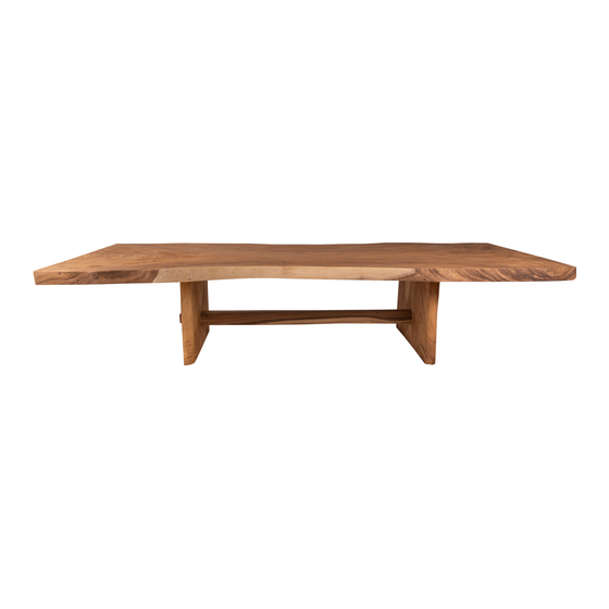 Dining table rain tree 360x150x78 sideview